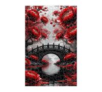 Puzzle 120 Piezas Puente Río Flores 25x20 cm Rompecabezas para Adultos Puzzle Imposible Desafío Juego Educativo, Regalos para Mujer y Hombre Puzzles Adultos 120 Piezas