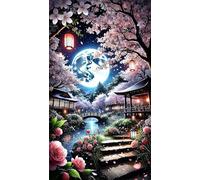 Puzzle 1200 Piezas Adulto 75 x 50 cm,Jardín Lunar japonés Rompecabezas Clásico,Juego Educativo para Toda la Familia Decoración y Regalo