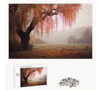 Puzzle 1200 Piezas Adultos Árbol & Rosa, Rompecabezas con Letras Traseras y Póster, Pasatiempo Antiestrés, Decoración de Pared, Regalo Decorar Mujer Hombre 75 x 50 cm (14 Años +) P3#235
