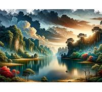 Puzzle 1200 Piezas Adultos,Arte de Rompecabezas DIY,Puzzles Juguetes Educativos Estimulantes Decoración del Hogar (Hermoso Paisaje)
