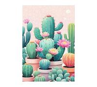 Puzzle 1200 Piezas Adultos Flor Cactus, Rompecabezas Imposable Entretenimiento Creativo Diversión, Puzzles Adultos 1200 Piezas 75 x 50 cm