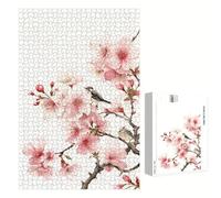 Puzzle 1200 Piezas Adultos Flor & Pájaro, Rompecabezas con Letras Traseras y Póster, Pasatiempo Antiestrés, Decoración de Pared, Regalo Decorar Mujer Hombre 75 x 50 cm (14 Años +) P3#1326