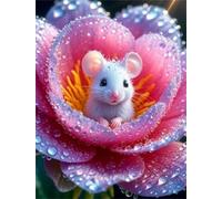 Puzzle 1200 Piezas Adultos Flores Animales Ratón, Retos Divertidos, Relajarse, Desarrolla la Concentraciòn Mentàl, Rompecabezas Adultos 1200 Piezas 75 x 50 cm