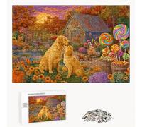 Puzzle 1200 Piezas Adultos Granja & Perro, Rompecabezas con Letras Traseras y Póster, Pasatiempo Antiestrés, Decoración de Pared, Regalo Decorar Mujer Hombre 75 x 50 cm (14 Años +) P3#21