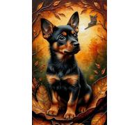 Puzzle 1200 Piezas Adultos Perro Animal Hoja, Desarrolla la Concentraciòn y la Logica Desafío de Entretenimiento para la Mente, Puzzles 1200 Piezas 75 x 50 cm