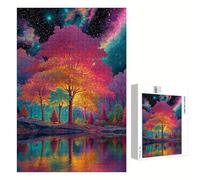 Puzzle 1200 Piezas Adultos Vistoso & Árbol, Rompecabezas con Letras Traseras y Póster, Pasatiempo Antiestrés, Decoración de Pared, Regalo Decorar Mujer Hombre 75 x 50 cm (14 Años +) P3#730