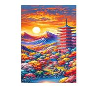 Puzzle 1200 Piezas, Ático con Paisaje japonés Puzzles para Adultos,Rompecabezas de Adultos, Juguetes de Regalo Entretenimento Puzzle, Juego de Rompecabezas