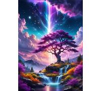 Puzzle 1200 Piezas, Cascada del árbol Aurora Puzzles para Adultos,Rompecabezas de Adultos, Juguetes de Regalo Entretenimento Puzzle, Juego de Rompecabezas