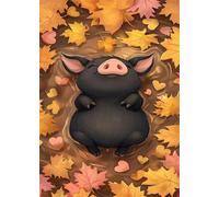 Puzzle 1200 Piezas Cerdo Hoja Arce Puzzles Juguete desafío y Juego Educativo Rompecabezas para Adultos Puzzles para Adultos 1200 Piezas 75 x 50 cm