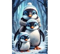 Puzzle 1200 Piezas, Familia de pingüinos de Invierno Puzzles para Adultos,Rompecabezas de Adultos, Juguetes de Regalo Entretenimento Puzzle, Juego de Rompecabezas