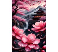Puzzle 1200 Piezas Flores Montaña Cascada Entretenimiento Creativo Juguete desafío y Juego Educativo Rompecabezas para Adultos 75 x 50 cm Puzzles 1200 Piezas Adultos