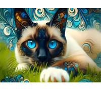 Puzzle 1200 Piezas, Gato Animal Abstracto Puzzles para Adultos,Rompecabezas de Adultos, Juguetes de Regalo Entretenimento Puzzle, Juego de Rompecabezas
