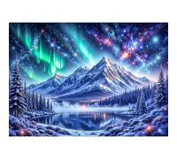Puzzle 1200 Piezas, Lago Aurora Snowmass Puzzles para Adultos,Rompecabezas de Adultos, Juguetes de Regalo Entretenimento Puzzle, Juego de Rompecabezas