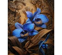 Puzzle 1200 Piezas, Orquídeas Azules Puzzles para Adultos,Rompecabezas de Adultos, Juguetes de Regalo Entretenimento Puzzle, Juego de Rompecabezas