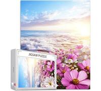 Puzzle 1314 Piezas Adultos, Flores Puzzle Océano Patrón Diseño, 75x50cm Gran Formato HD Color Jigsaw Adultos, DIY Artesanía con Embalaje de Caja de Regalo, Home Room Wall Decor, Regalo Mujer, Model779