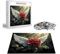 Puzzle 1314 Piezas Ángel Rompecabezas para Adultos, un Rompecabezas Desafiante, Juegos de Puzzle para Toda la Familia, Letras en la Parte Posterior, Decoración del Hogar, Regalos Navidad Rosa B-2415