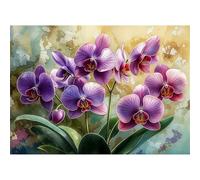 Puzzle 1314 Piezas, Orquídeas púrpuras Puzzles para Adultos,Rompecabezas de Adultos, Juguetes de Regalo Entretenimento Puzzle, Juego de Rompecabezas