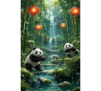 Puzzle 1314 Piezas para Adultos y Familia, Rompecabezas de Bosques Bambú Panda, 75x50 cm, Juego de Mesa de Descompresión y Pasatiempo, Regalo Creativo Navidad y Cumpleaños