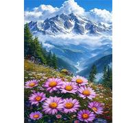 Puzzle 1314 Piezas Río Montaña Flores Puzzle, Desarrolla la Logica y la Observaciòn, Ejercita Paciencia Puzzles Adultos 1314 Piezas 75 x 50 cm