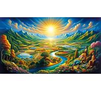 Puzzle 150 Piezas Adulto 35 x 25 cm,Estatua de los Campos paisajísticos Rompecabezas Clásico,Juego Educativo para Toda la Familia Decoración y Regalo