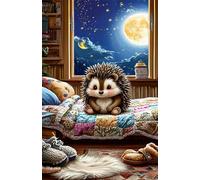 Puzzle 150 Piezas Adultos Animal Lunar Erizo, Juego Educativo, Entretenimiento Creativo, Rompecabezas Difícil, Puzzle para Adultos 150 Piezas 35 x 25 cm