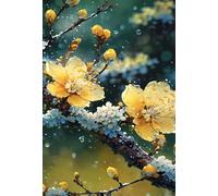 Puzzle 150 Piezas Adultos Flores Ciruelo Amarillas, Juego Educativo, Entretenimiento Creativo, Rompecabezas Difícil, Puzzle para Adultos 150 Piezas 35 x 25 cm