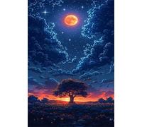 Puzzle 150 Piezas Adultos Paisaje Árbol Lunar Rompecabezas Adultos Entretenimento Juegos Desafiantes EduGatosivos Rompecabezas Imposible Puzzle Adulto 150 Piezas 35 x 25 cm