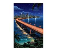 Puzzle 150 Piezas Adultos Puente Ciudad Río, Educativo Intelectual Descompresión Divertido Juego Familiar, Rompecabezas 150 Piezas 35 x 25 cm