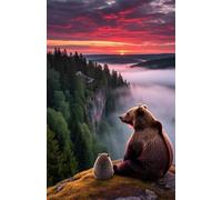 Puzzle 150 Piezas Animal Oso Montaña, Puzzles Imposible, Desafiante Acertijo, Juegos de Rompecabezas para Toda la Familia, Puzzle Adultos 150 Piezas 35 x 25 cm