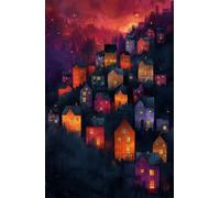 Puzzle 150 Piezas Ciudad Dibujos Animados, 35x25 cm, Rompecabezas Imposible, Ejercita Paciencia y Concentración, Puzzle de 150 Piezas para Adultos