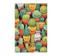 Puzzle 150 Piezas Dibujo Animado Cactus, Juego Educativo, Desarrolla la Concentraciòn Mentàl y la Logica, 35x25 cm Puzzles 150 Piezas Adultos