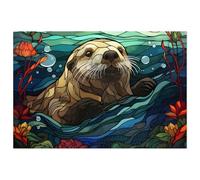 Puzzle 150 Piezas León Marino Océano Entretenimiento Creativo Juguete desafío y Juego Educativo Rompecabezas para Adultos 35 x 25 cm Puzzles 150 Piezas Adultos