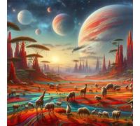 Puzzle 150 Piezas Llanuras cósmicas, Puzzle 150 Piezas para Adultos y Niños, 65x65cm Rompecabezas Adultos, Familia Juego, Juguete Educativo, Regalo Creativo para la Relajación