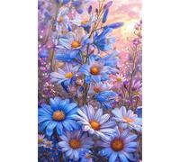 Puzzle 150 Piezas, Margaritas Azules Puzzles Juego Imposible, Entretenimiento Creativo, Puzzle Clásico Rompecabezas para Adultos 150 Piezas 35 x 25 cm