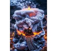 Puzzle 150 Piezas Tren panorámico a la luz de Las Velas | Puzzles Adultos | para Toda La Familia | 35x25 cm | Entretenimiento Creativo Rompecabezas Adultos Regalo