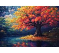 Puzzle 1500 Pieces Albero del paesaggio Impossible Rompecabezas Juego Educativo Puzzle Madera para Adultos Y NiñOs A Partir De 14, Ejercer La Capacidad De Pensamiento LóGico, Regalos Festival O-6
