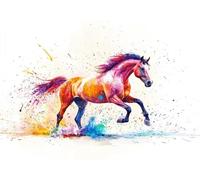 Puzzle 1500 Pieces Cavallo colorato Impossible Rompecabezas Juego Educativo Puzzle Madera Adultos para Adultos Y NiñOs A Partir De 14, Ejercer La Capacidad De Pensamiento LóGico, Regalos Festival K-2