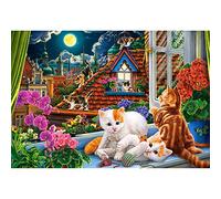 Puzzle 1500 pièces : Chatons Sur le toit
