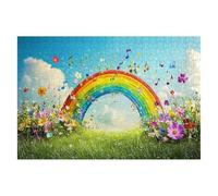 Puzzle 1500 Piezas Adultos Arcoíris Puzzle para Adultos Flor Rompecabezas Juguetes Educativos Regalos Originales para Mujer Rompecabezas Entretenimiento Creativo Divertido Familia Juego 87x57cm D-63