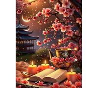 Puzzle 1500 Piezas Adultos Arte, Rompecabezas Entretenimiento Creativo, Diversión DIY, Puzzles Clásicos para Adultos, Colorido y con Escritorio Libros jardín-Motivo