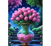 Puzzle 1500 Piezas Adultos Arte, Rompecabezas Entretenimiento Creativo, Diversión DIY, Puzzles Clásicos para Adultos, Colorido y con Tulipanes de jardín-Motivo
