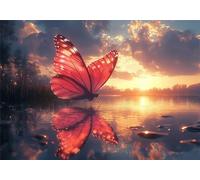 Puzzle 1500 Piezas Adultos Atardecer Puzle Imposible Mariposa Arte Jigsaw Puzzles Educa de Rompecabezas y Juego Familiar para Adultos y Adolescente a Partir de 14 Años Entretenimiento Regalos P-631