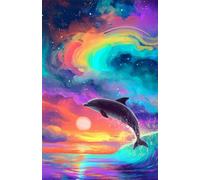 Puzzle 1500 Piezas Adultos Delfín Acuarela, Juego Creativo Desarrolla la Concentraciòn y la Logica, Divertido Juego Familiar Puzzles 1500 Piezas 87 x 57 cm