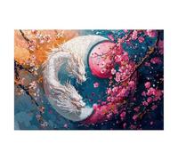 Puzzle 1500 Piezas Adultos Dragón Puzzle para Adultos Flor Rompecabezas Juguetes Educativos Regalos Originales para Mujer, Rompecabezas Entretenimiento Creativo, Divertido Familia Juego 87x57cm I-24