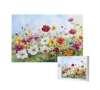 Puzzle 1500 Piezas Adultos, Flor Puzzle Color Patrón Diseño, 87x57cm Gran Formato Jigsaw Adultos DIY Artesanía con Embalaje de Caja de Regalo, Home Room Wall Decor, Regalo Mujer Hombre, Model1039