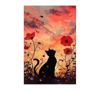 Puzzle 1500 Piezas Adultos Gato Animal Acuarela, Educativo Intelectual Descompresión Divertido Juego Familiar, Rompecabezas 1500 Piezas 87 x 57 cm