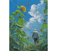 Puzzle 1500 Piezas Adultos, Girasol & Hombre Decoración de Pared 1T#1762
