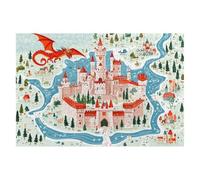 Puzzle 1500 Piezas Adultos Mapa Puzzle para Adultos Dragón Rompecabezas Juguetes Educativos Regalos Originales para Mujer, Rompecabezas Entretenimiento Creativo, Divertido Familia Juego 87x57cm K-94