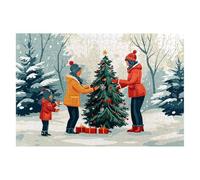 Puzzle 1500 Piezas Adultos Navidad Puzzle para Adultos Anime Rompecabezas Juguetes Educativos Regalos Originales para Mujer Rompecabezas Entretenimiento Creativo Divertido Familia Juego 87x57cm B-41