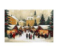 Puzzle 1500 Piezas Adultos Navidad Puzzle para Adultos Vintage Rompecabezas Juguetes Educativos Regalos Originales para Mujer Rompecabezas Entretenimiento Creativo Divertido Familia Juego 87x57cm D-07